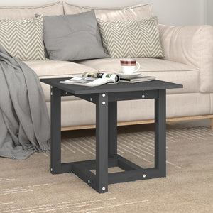 vidaXL Coffee Table Grey 50x50x45 cm Solid Wood Pine