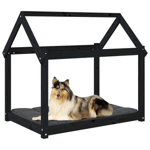 vidaXL Dog Bed Black 101x70x90 cm Solid Wood Pine