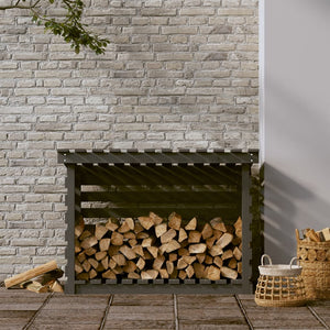 vidaXL Firewood Rack Grey 108x73x79 cm Solid Wood Pine