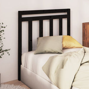 vidaXL Bed Headboard Black 95x4x100 cm Solid Wood Pine