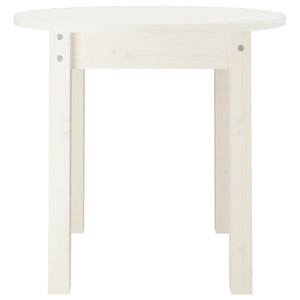 vidaXL Coffee Table White Ø 45x40 cm Solid Wood Pine