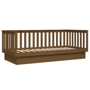 vidaXL Day Bed Honey Brown 100x200 cm Solid Wood Pine