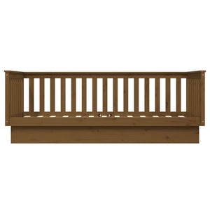 vidaXL Day Bed Honey Brown 100x200 cm Solid Wood Pine