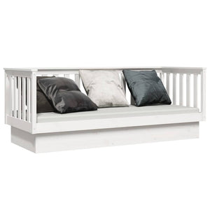 vidaXL Day Bed White 75x190 cm Solid Wood Pine