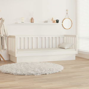 vidaXL Day Bed White 75x190 cm Solid Wood Pine