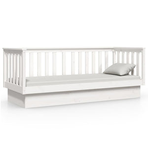 vidaXL Day Bed White 75x190 cm Solid Wood Pine