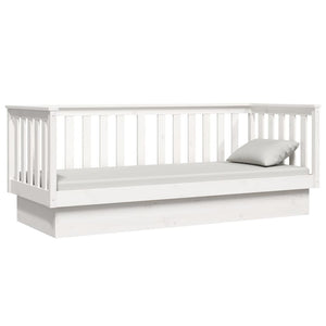 vidaXL Day Bed White 75x190 cm Solid Wood Pine