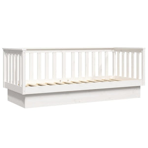 vidaXL Day Bed White 75x190 cm Solid Wood Pine