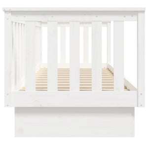 vidaXL Day Bed White 75x190 cm Solid Wood Pine