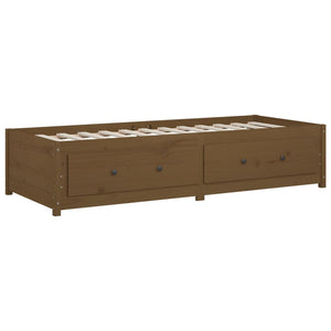 vidaXL Day Bed Honey Brown 90x200 cm Solid Wood Pine