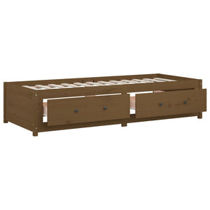 vidaXL Day Bed Honey Brown 90x200 cm Solid Wood Pine