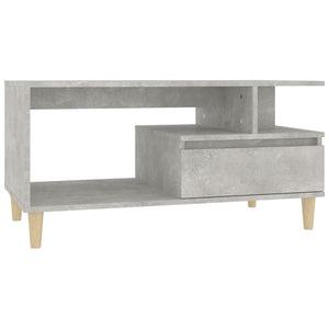 vidaXL Coffee Table Concrete Grey 90x49x45 cm Engineered Wood