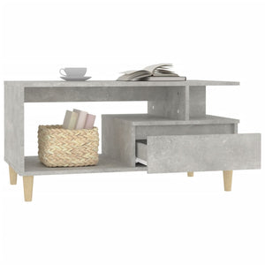 vidaXL Coffee Table Concrete Grey 90x49x45 cm Engineered Wood