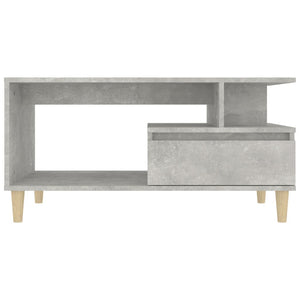 vidaXL Coffee Table Concrete Grey 90x49x45 cm Engineered Wood