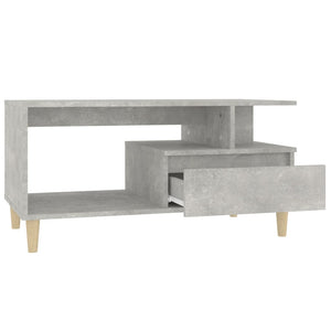 vidaXL Coffee Table Concrete Grey 90x49x45 cm Engineered Wood