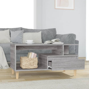 vidaXL Coffee Table Grey Sonoma 90x49x45 cm Engineered Wood