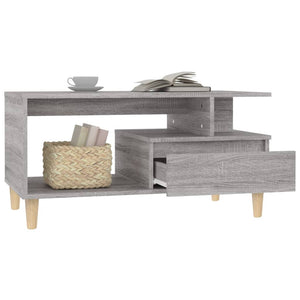 vidaXL Coffee Table Grey Sonoma 90x49x45 cm Engineered Wood