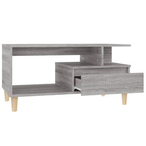 vidaXL Coffee Table Grey Sonoma 90x49x45 cm Engineered Wood