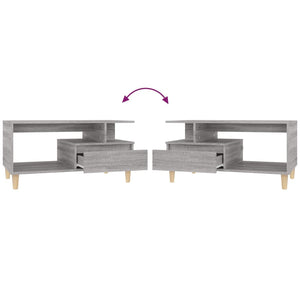 vidaXL Coffee Table Grey Sonoma 90x49x45 cm Engineered Wood