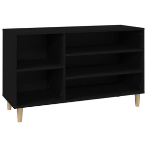 vidaXL Shoe Cabinet Black 102x36x60 cm Engineered Wood