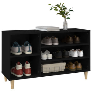 vidaXL Shoe Cabinet Black 102x36x60 cm Engineered Wood