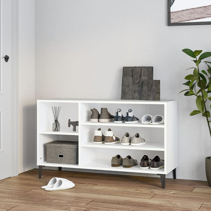 vidaXL Shoe Cabinet White 102x36x60 cm Engineered Wood