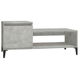 vidaXL Coffee Table Concrete Grey 100x50x45 cm Engineered Wood