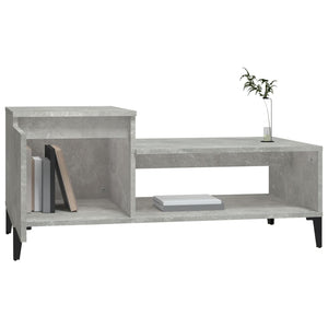 vidaXL Coffee Table Concrete Grey 100x50x45 cm Engineered Wood