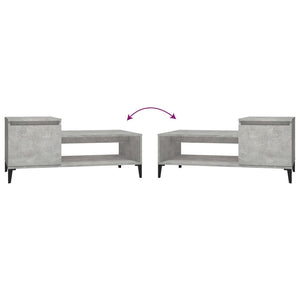 vidaXL Coffee Table Concrete Grey 100x50x45 cm Engineered Wood