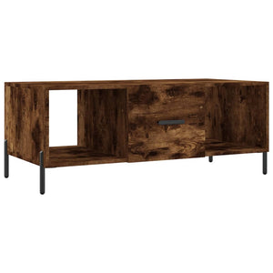 vidaXL Coffee Table Smoked Oak 102x50x40 cm Engineered Wood