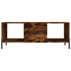 vidaXL Coffee Table Smoked Oak 102x50x40 cm Engineered Wood