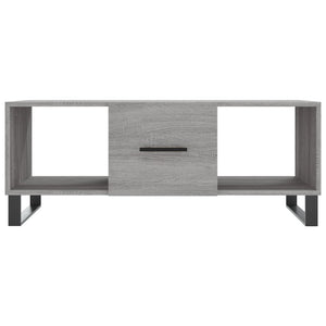 vidaXL Coffee Table Grey Sonoma 102x50x40 cm Engineered Wood