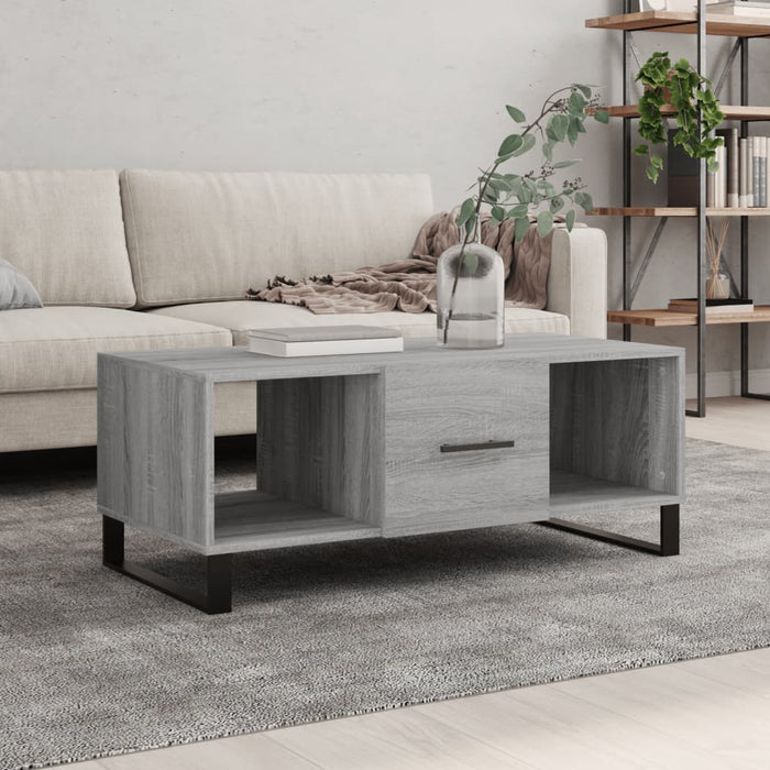 vidaXL Coffee Table Grey Sonoma 102x50x40 cm Engineered Wood