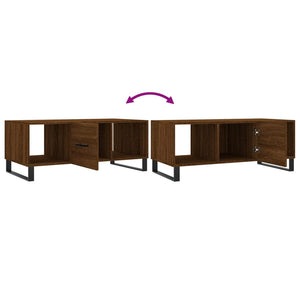 vidaXL Coffee Table Brown Oak 102x50x40 cm Engineered Wood