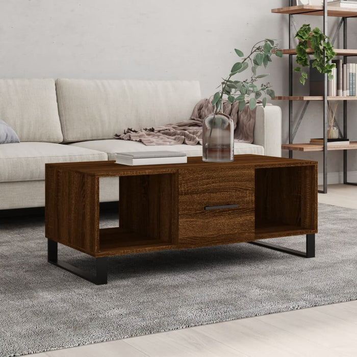 vidaXL Coffee Table Brown Oak 102x50x40 cm Engineered Wood