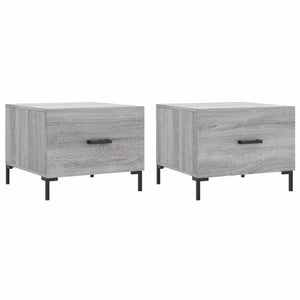 vidaXL Coffee Tables 2 pcs Grey Sonoma 50x50x40 cm Engineered Wood