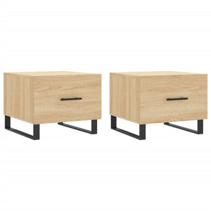 vidaXL Coffee Tables 2 pcs Sonoma Oak 50x50x40 cm Engineered Wood