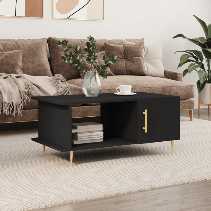 vidaXL Coffee Table Black 90x50x40 cm Engineered Wood