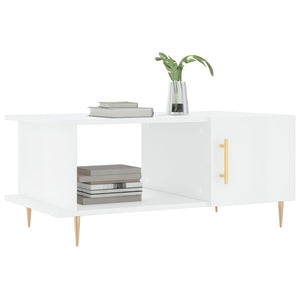 vidaXL Coffee Table High Gloss White 90x50x40 cm Engineered Wood