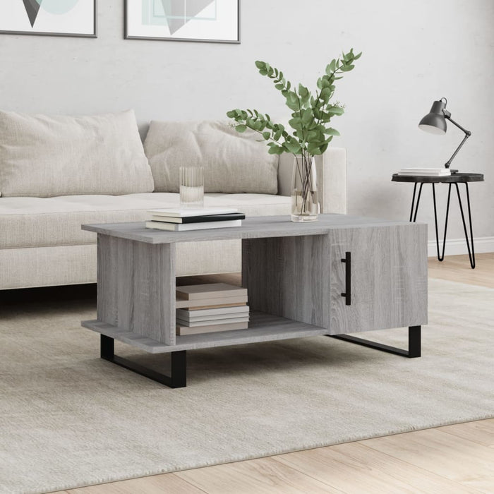 vidaXL Coffee Table Grey Sonoma 90x50x40 cm Engineered Wood