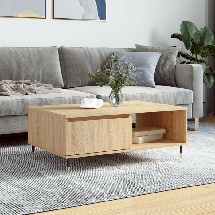 vidaXL Coffee Table Sonoma Oak 90x60x35 cm Engineered Wood