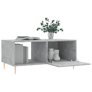 vidaXL Coffee Table Concrete Grey 90x50x40 cm Engineered Wood