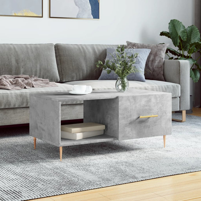 vidaXL Coffee Table Concrete Grey 90x50x40 cm Engineered Wood