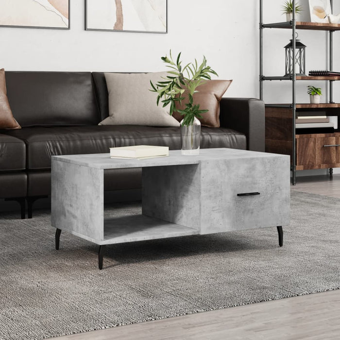 vidaXL Coffee Table Concrete Grey 90x50x40 cm Engineered Wood