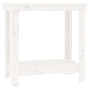 vidaXL Work Bench White 80x50x80 cm Solid Wood Pine