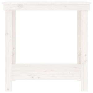 vidaXL Work Bench White 80x50x80 cm Solid Wood Pine