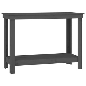 vidaXL Work Bench Grey 110x50x80 cm Solid Wood Pine