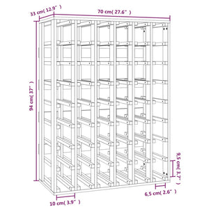 vidaXL Wine Rack 70x33x94 cm Solid Wood Pine