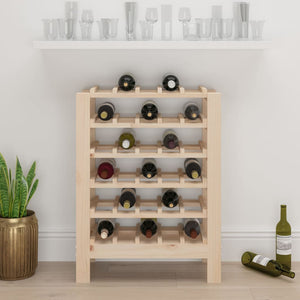 vidaXL Wine Rack 61.5x30x82 cm Solid Wood Pine