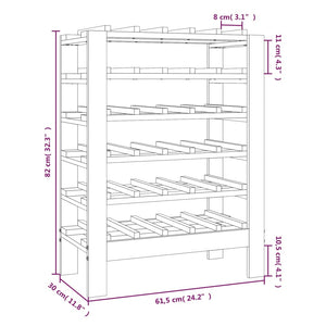 vidaXL Wine Rack 61.5x30x82 cm Solid Wood Pine